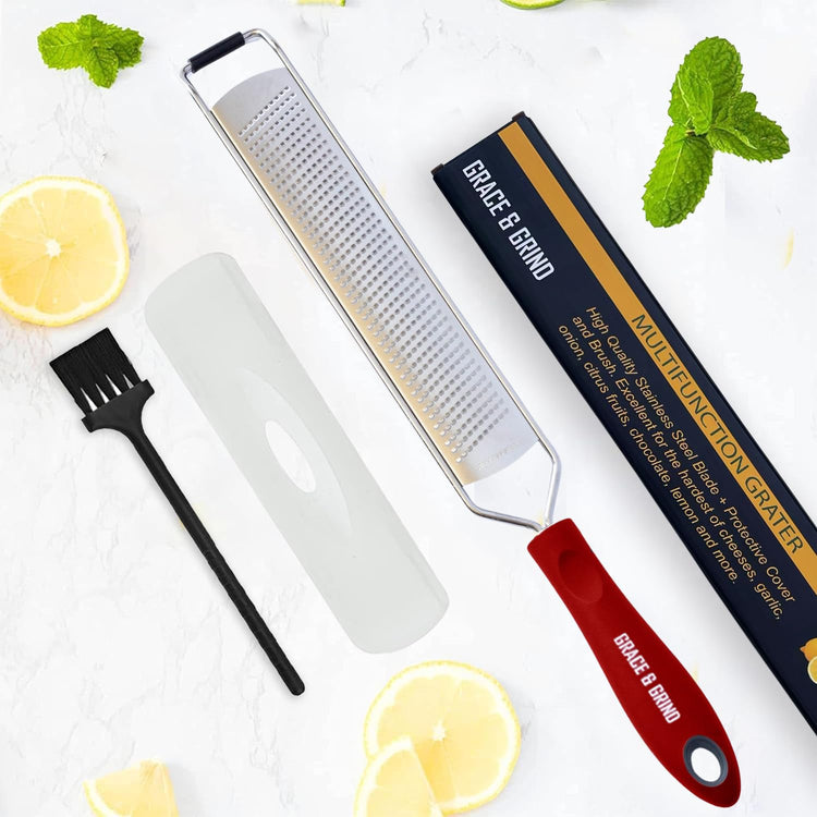 DESIGNED BY CHEFS ~ Premium Lemon Zester Grater With Perfectly Angled Teeth ~ Ideal for Citrus