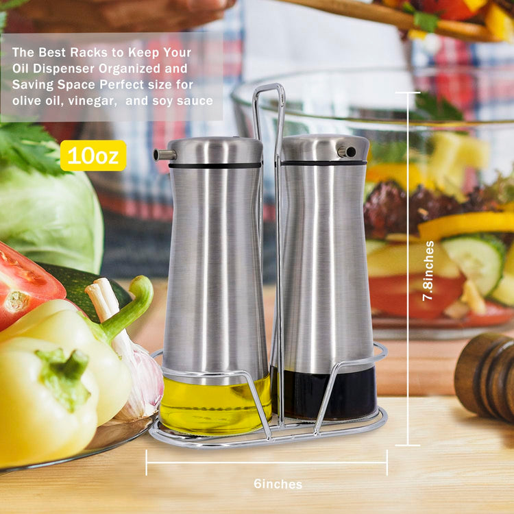 Oil And Vinegar Dispenser Set with Caddy (2 Count)