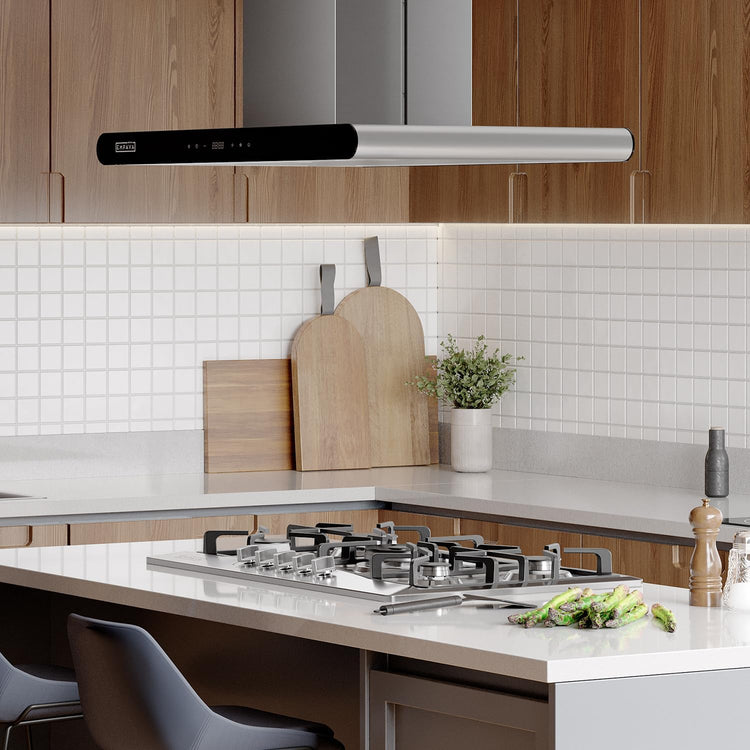 Empava 30" Gas Cooktop with 5 Italy Sabaf Sealed Burners, NG/LPG Convertible, Stainless Steel in Black Model 2020