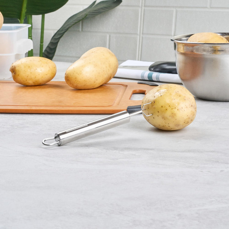 6 in Stainless Steel Potato Peeling Fork (24 Count)