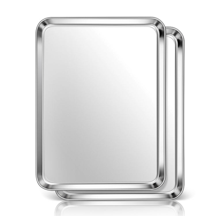 2 Pack 16x12 Inch Stainless Steel Jelly Roll Pan Set (2 Count)