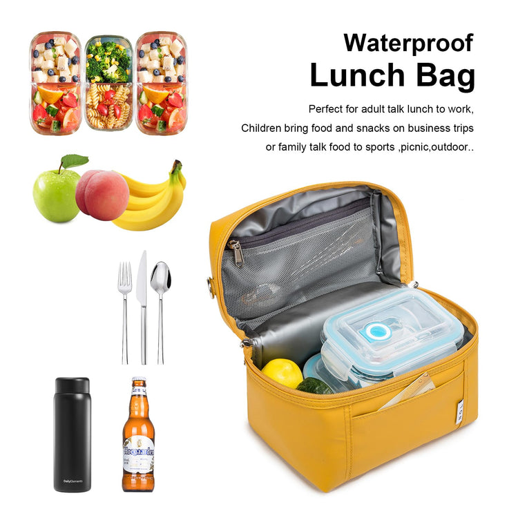 NOL Insulated Lunch Bags for Women Cooler Bag Lightweight Nylon Waterproof Lunch Box for Work Small Earth