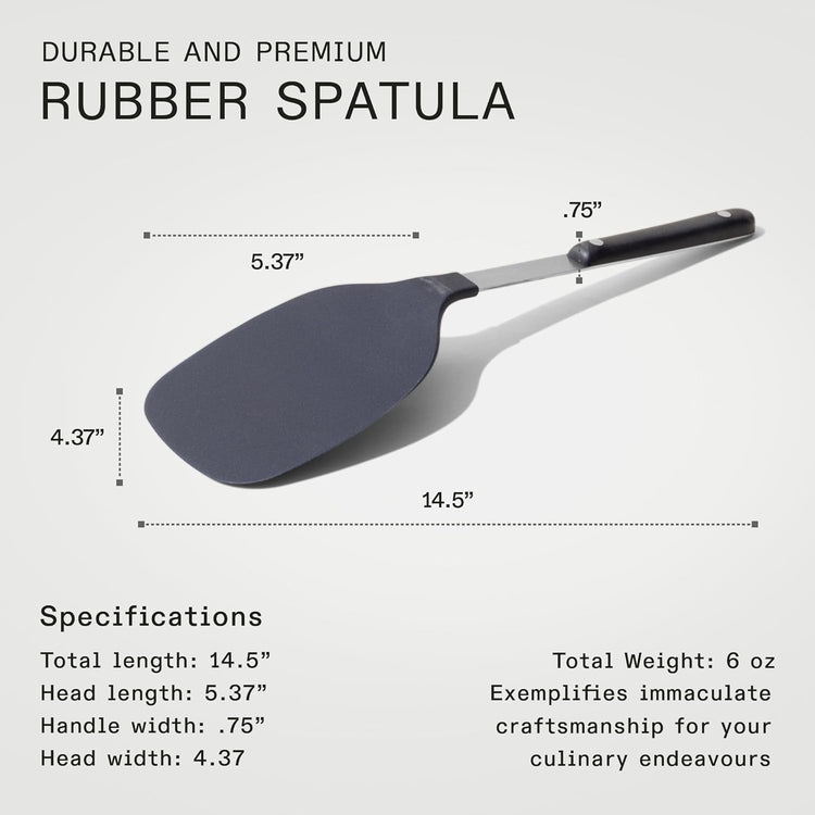 Made In Cookware - Rubber Spatula - Harbour Blue - Versatile Kitchen Essential - Dishwasher Safe - Crafted in China