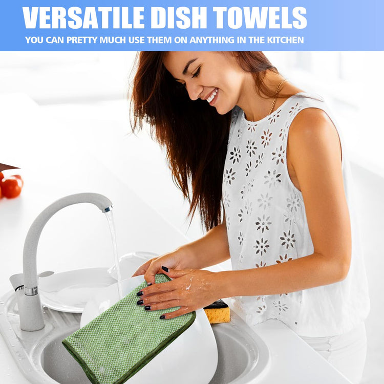 Dish Cloths for Washing Dishes with Scrub Side (9 Count)
