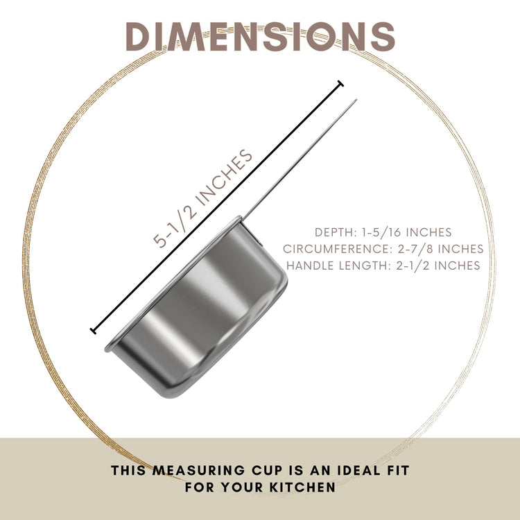 1 2 Cup Stainless Steel Measuring Cup (4 Count)