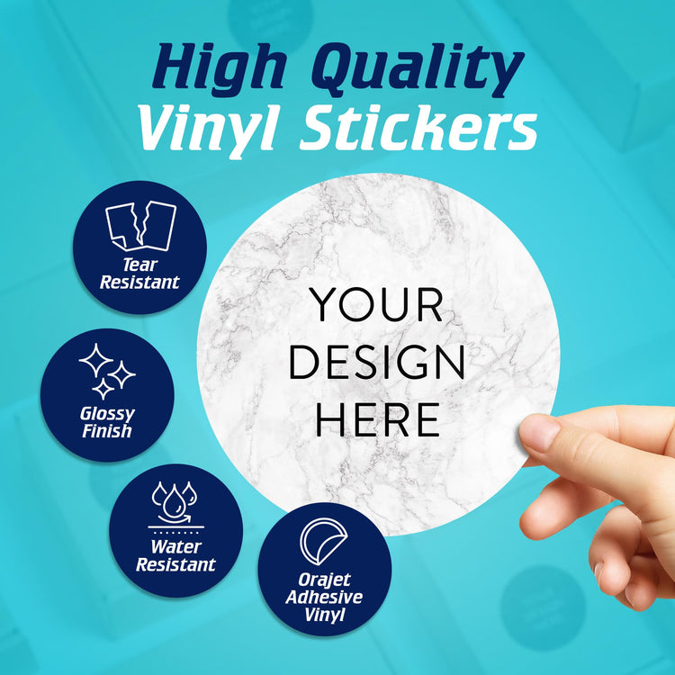 100 Custom Vinyl Stickers (100 Count)