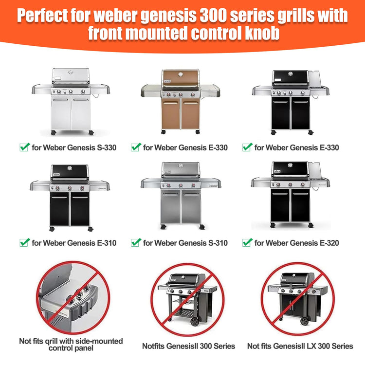 7524 7528 Cooking Grates 7622 Heat Deflectors 7620 Flavorizer Bars with Burner Tube Set for Weber Genesis Grill Replacement Parts E