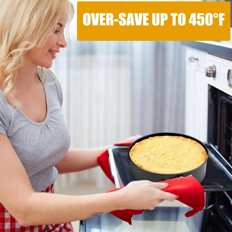 10 Inch Springform Pan Baking Pans Round Leakproof Nonstick Removable Bottom Bakeware for Cake, Cheesecakes, Pizza, and Quiches