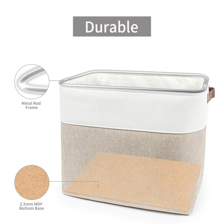 Large Fabric Storage Baskets (3 Count)