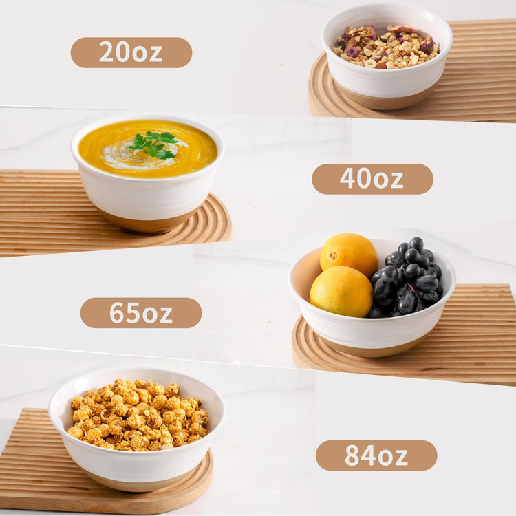 Ceramic Serving Bowls Set of 4 (4 Count)