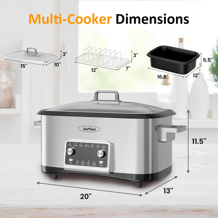 8 Quart Slow Cooker Roaster Oven
