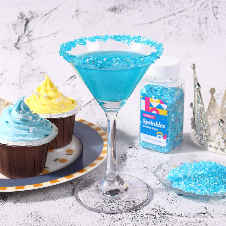 Sanding Sugar Edible Silver Glitter Stars Mix (3.5 Ounce)