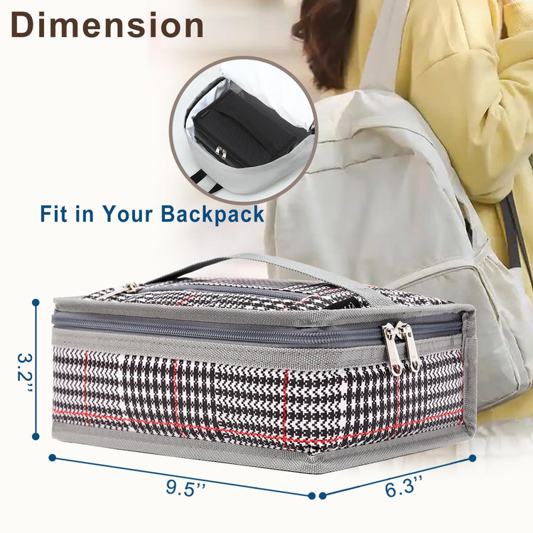 Small Insulated Lunch box Portable Soft Bag Mini Cooler Thermal Meal Tote Kit with Handle for Work & School