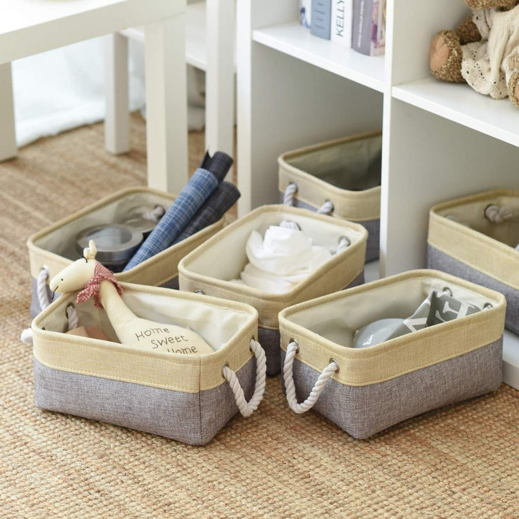 Fabric Storage Baskets for Organizing (6 Count)