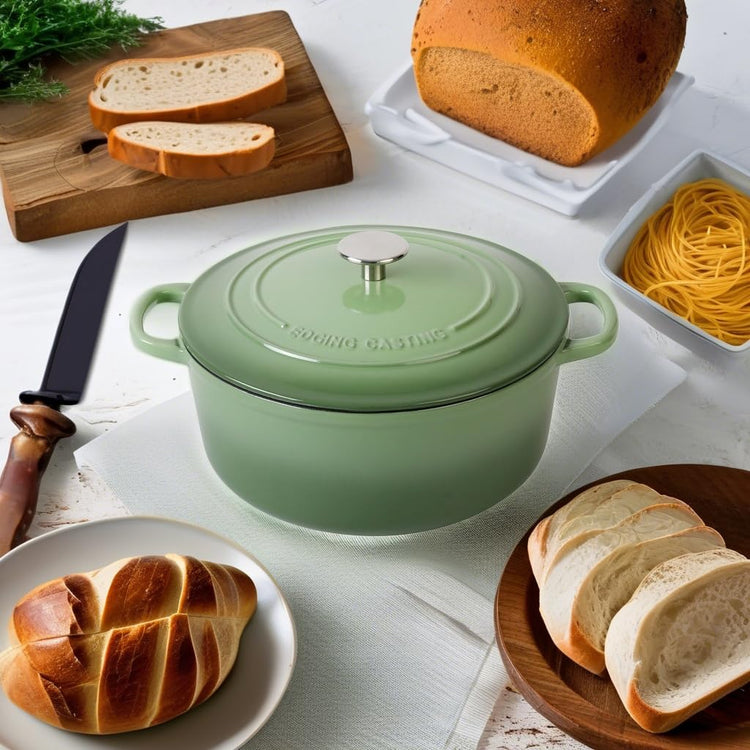 Enameled Cast Iron Dutch Oven Pot With Lid
