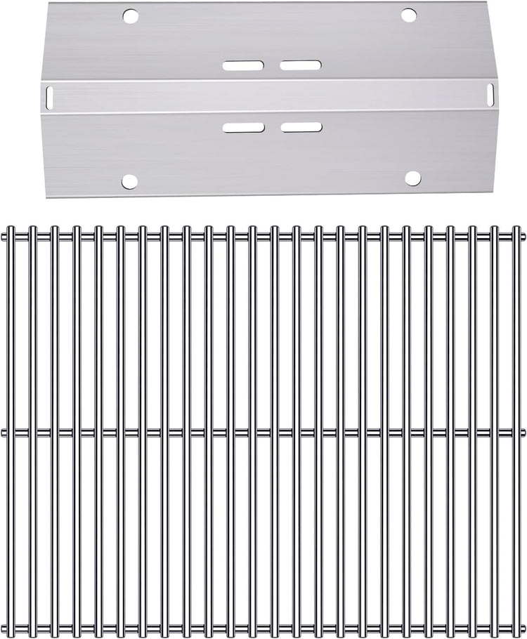 BBQ Grill Grates Replacement for Cuisinart Gas Grill CGG-200, CGG-220, CGG-240 Accessories, Stainless Steel Cooking Grate Grids Gas Grill Parts 18 Inch for All Foods Portable Gas Grillls