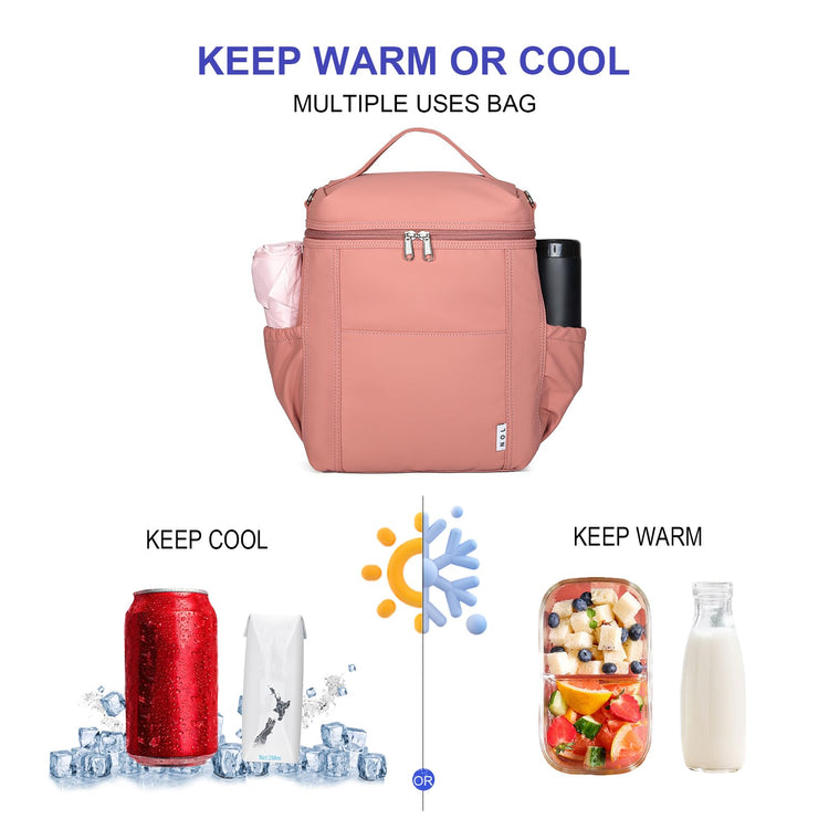NOL Insulated Lunch Bags for Women Cooler Bag Lightweight Nylon Waterproof Lunch Box for Work