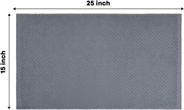 Artoid Mode Ring Spun Cotton Grey Kitchen Dish Towels, 15x25 Inch Ultra Soft Absorbent Quick Drying Household Cleaning Tea Towels Bar Towels Set of 4 - Nestoria