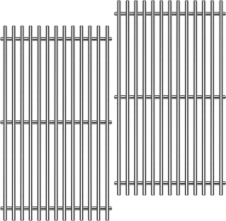9MM 304 Stainless Steel Grill Grates for Weber Spirit E-210 E-220 S-210 S-220 Gas Grills with Front-Mounted Control 7637 Grill Replacement Parts for Weber Spirit I & II 200 Series 17.5 inch