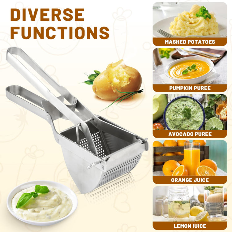 Potato Ricer Heavy Duty Stainless Steel Professional Ricer