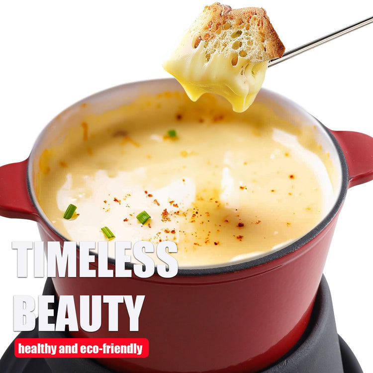 Cast Iron Cheese Fondue Pot for Chocolate Fondue Pot