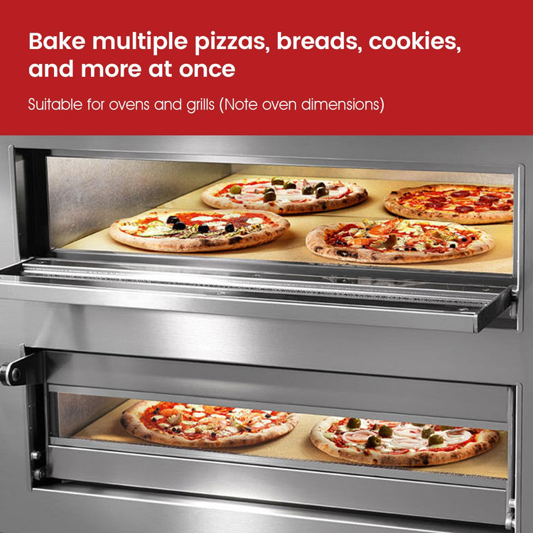 Pizza Stone Rectangular Extra Large 23.6" x 15.8" x 0.6" Pizza Stones for Oven Grill