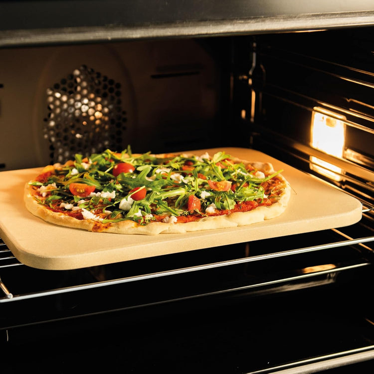 2 Pack Pizza Stone,Rectangle Heavy Duty Cordierite Pizza Pan for Oven and Grill,15 x 12"Baking Stone for Pizza,Bread and BBQ