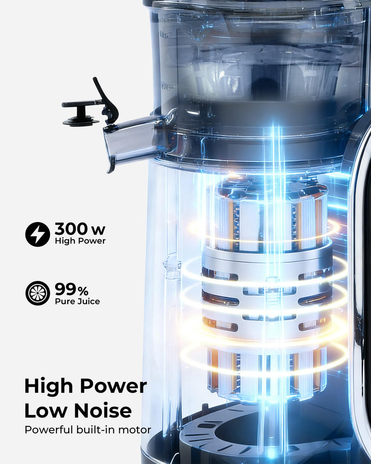 Cold Press Juicer with 5.3" Extra Large Feed Chute