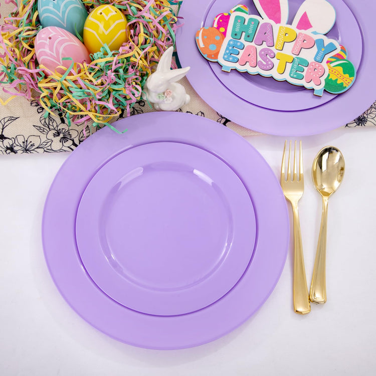 60PCS Purple Plates (60 Count)