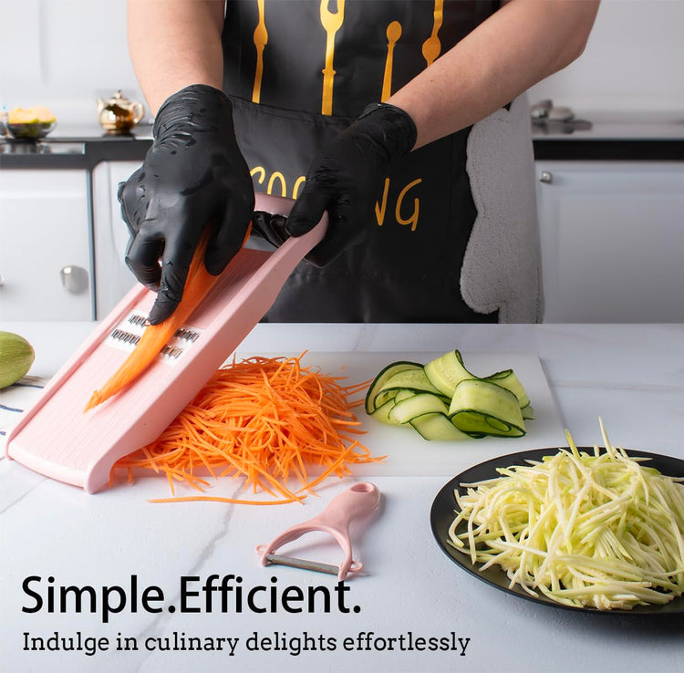 Mandoline Slicer for Kitchen Slicer Vegetable Cutter 5 In 1 Veggie Slicer Potato Slicer waffle fry cutter Hot Swap Mandolin with Peeler for Vegetables Carrot Shredder Cucumber Slicer