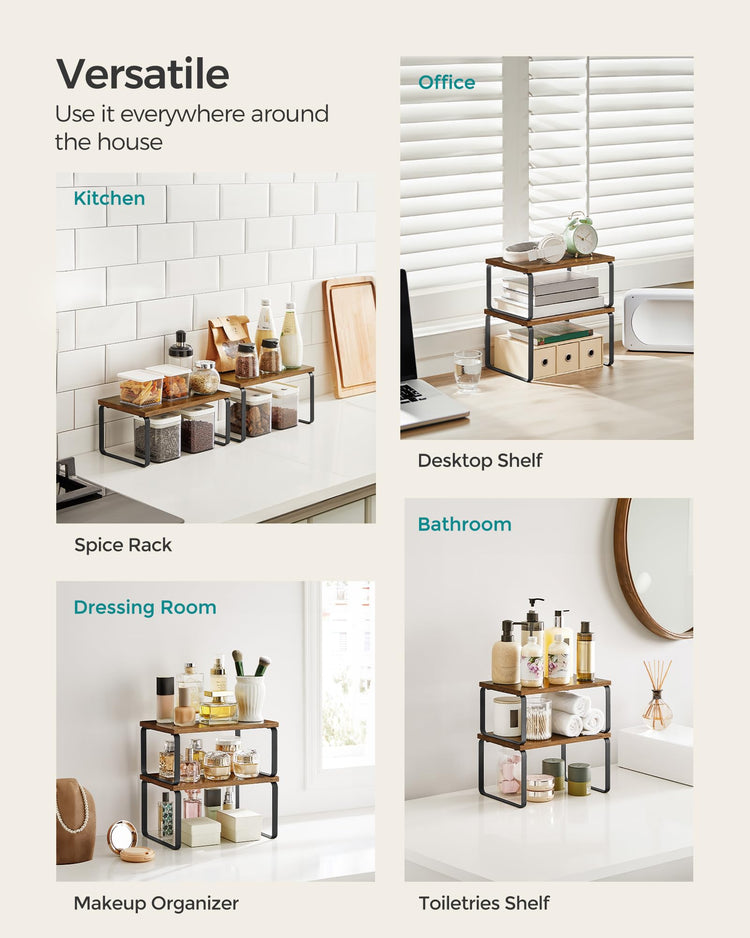 Cabinet Organizer Shelf (4 Count)