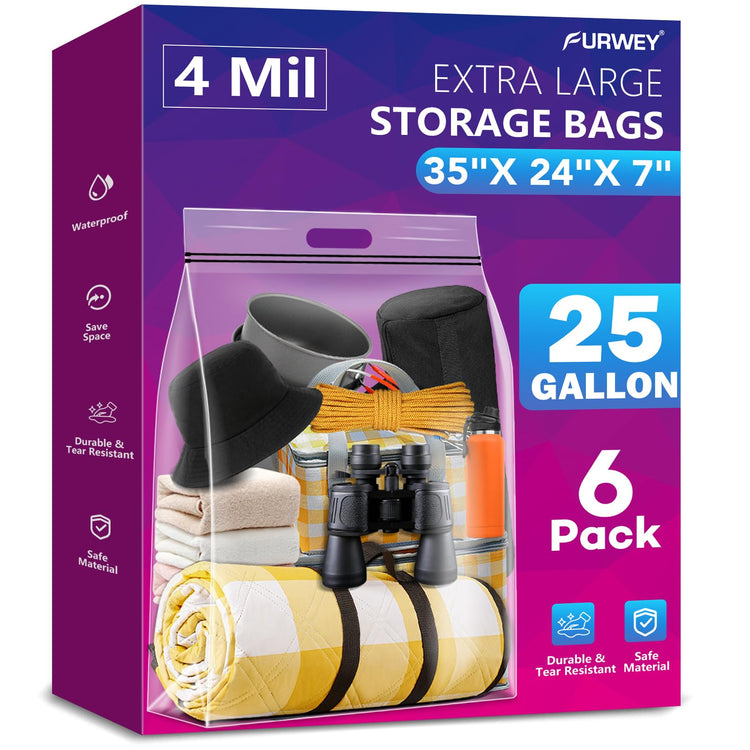 25 Gallon Storage Bags (6 Count)