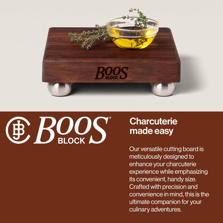 B Series Square Wooden Walnut Cutting Board 12”x12”