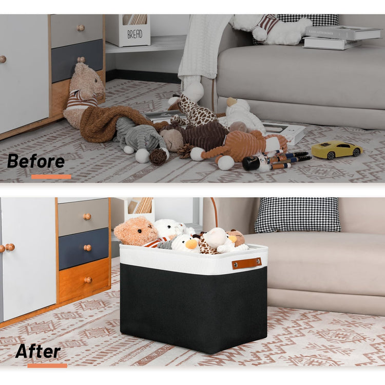 Large Storage Baskets Fabric Storage Bins (3 Count)