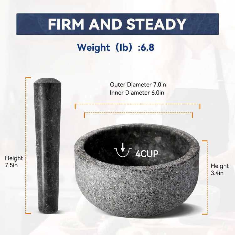 Granite Mortar and Pestle Set