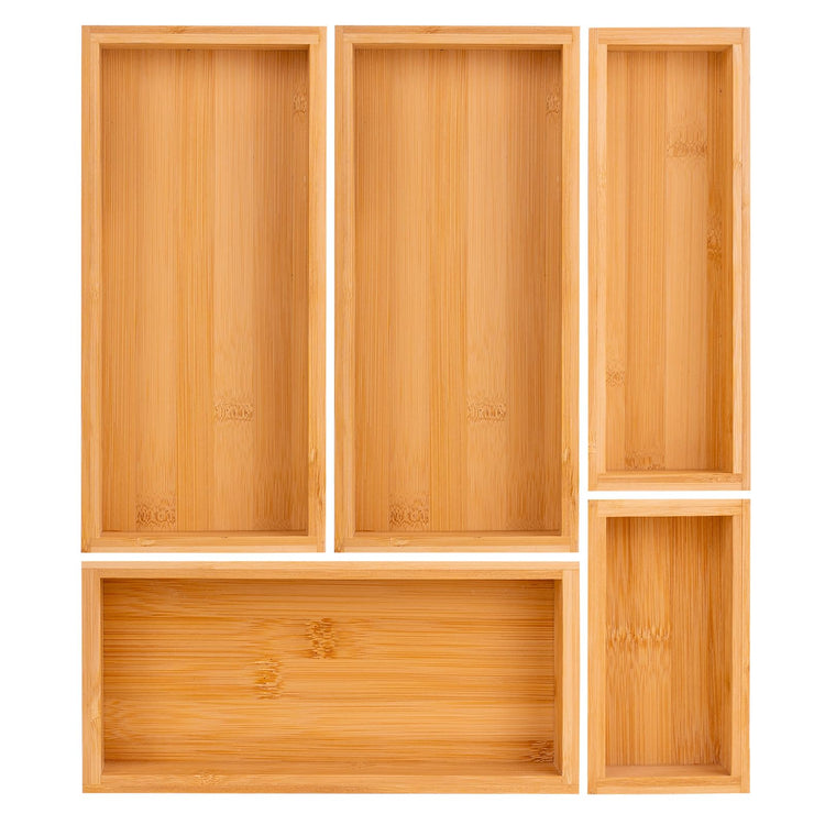 bamboo drawer organizer Set