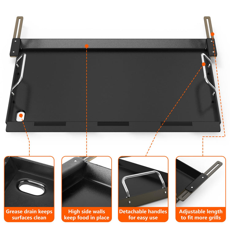 Adjustable Griddle Insert for Gas Grill