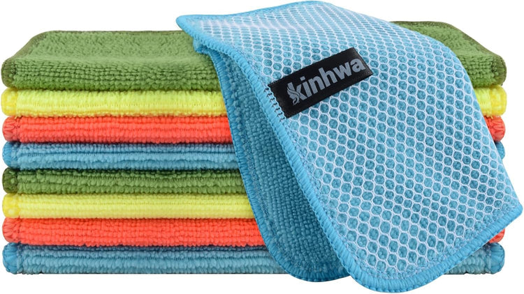 Dish Cloths for Washing Dishes with Scrub Side (9 Count)