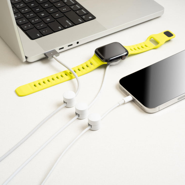 Cable Anchors for Desk Organization White
