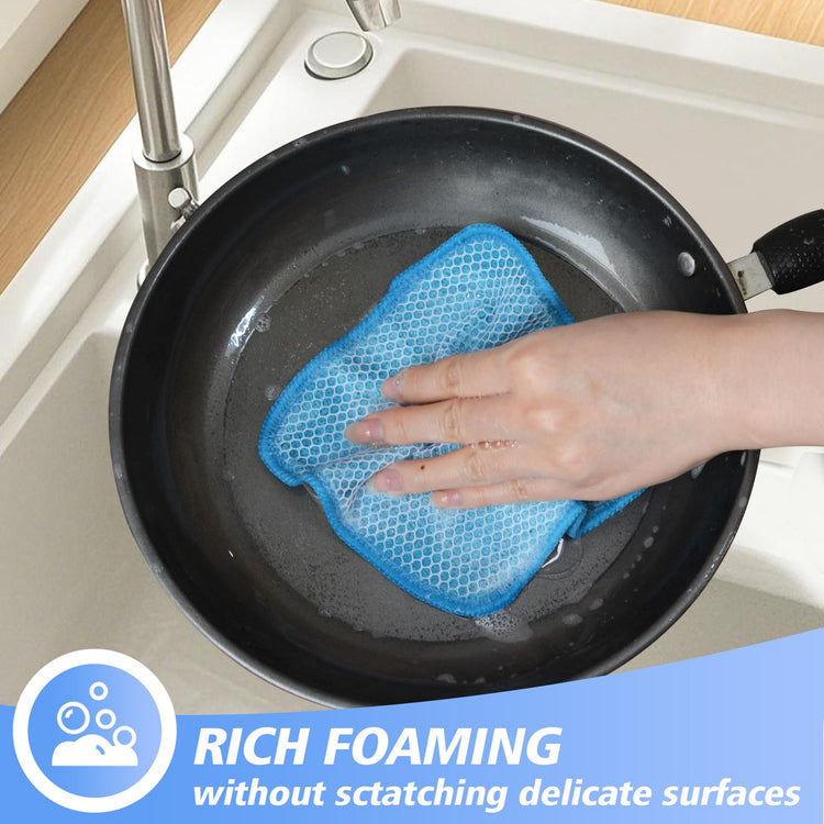 Dish Cloths for Washing Dishes with Scrub Side (9 Count)
