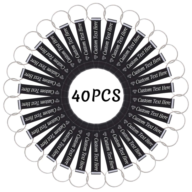 40PCS Personalized Bottle Opener Keychain Bulk Custom Beer Bottle Opener with Logo Text Engraved Wedding Bottle Opener Favors Customized Gifts for Guests Baby Shower Birthday Party (40 Count)