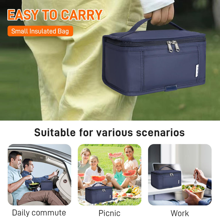 NOL Mini Insulated Lunch Bag for Women Men Kids
