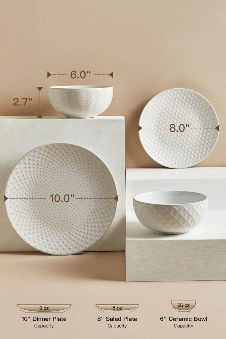 24 Piece Dinnerware Sets for 8 (24 Count)