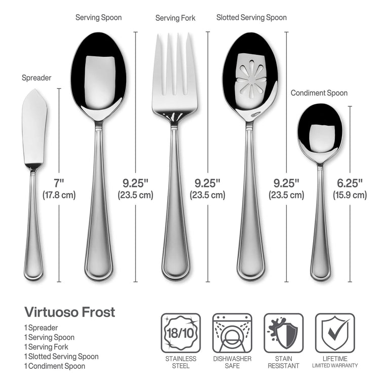 Virtuoso Frost Flatware Service for 12