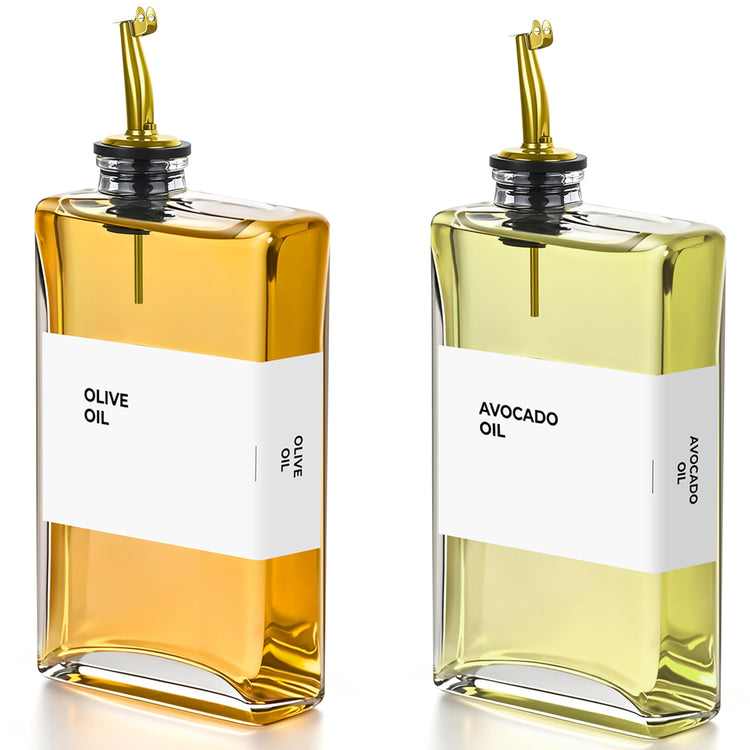 Glass Oil Dispenser for Kitchen (2 Count)