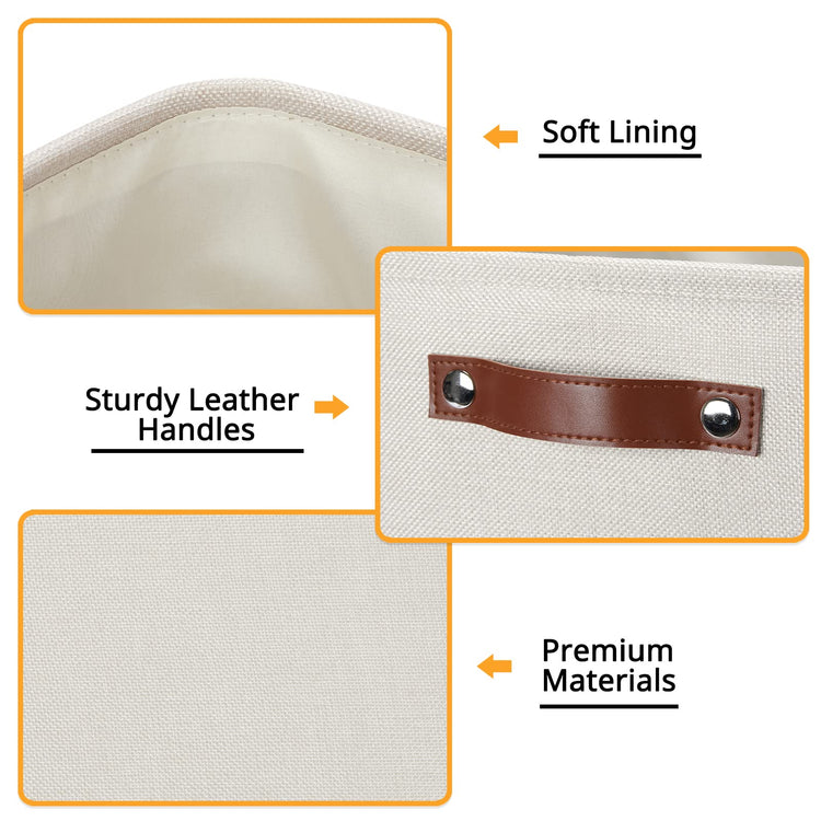 Storage Bins 4 Pack Of 13x13x13 Decorative Storage Cube Bins Suit Office (4 Count)