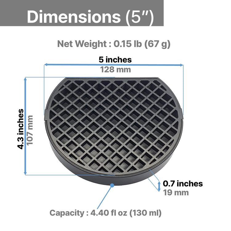 5" Coffee Drip Catcher 5 inches Drip Tray for Espresso Machine Carafe Water Urn Durable ABS Plastic