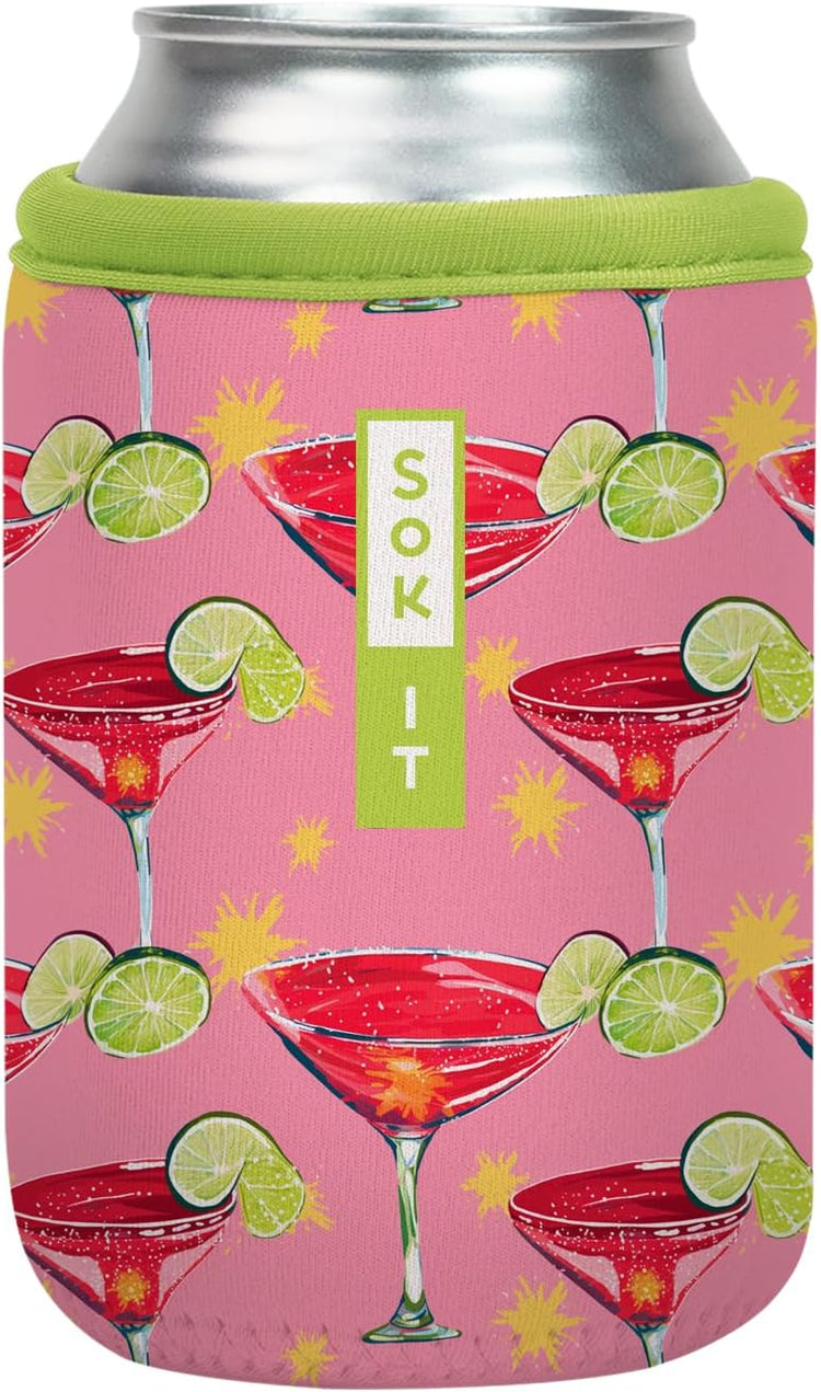 Sok It CanSok Sleeve for Beer & Soda Insulated Neoprene Cover (Lime After Lime, 12oz Can Sleeve)