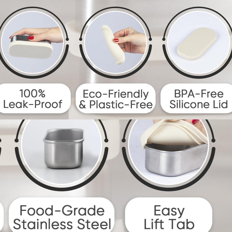 Flexibento Leak proof Stainless Steel Lunch Box Containers
