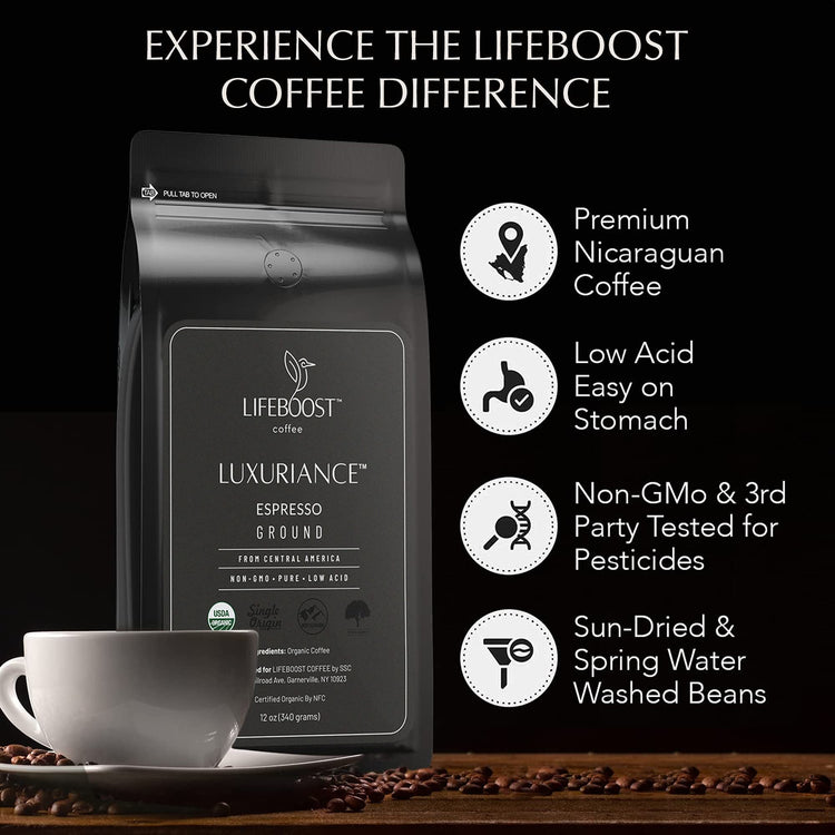 Organic Espresso Ground Coffee (12 Ounce)